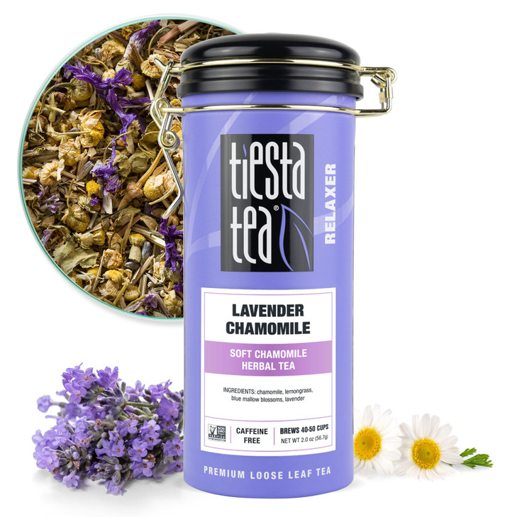 Tiesta Tea Lavender Chamomile Herbal Tea Loose Leaf Calming Blend with Chamomile Lavender Lemongrass CaffeineFree Herbal