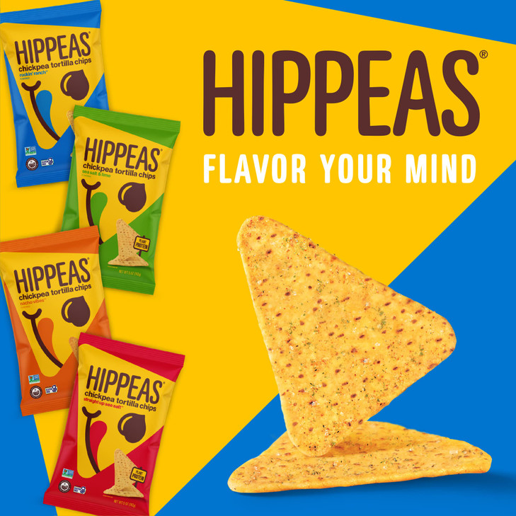 HIPPEAS Chickpea Tortilla Chips Rockin Ranch Gluten Free Snacks Dairy Free Vegan 1oz Pack of 18 3g Protein 3g Fiber Crun