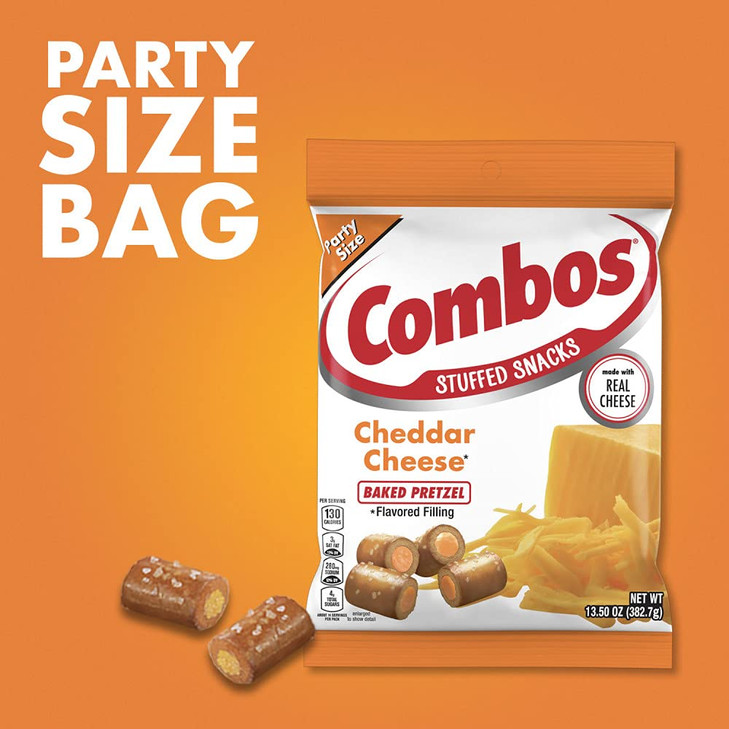 Combos Cheddar Cheese Baked Pretzel Snacks 135 Oz Bag 135 Oz