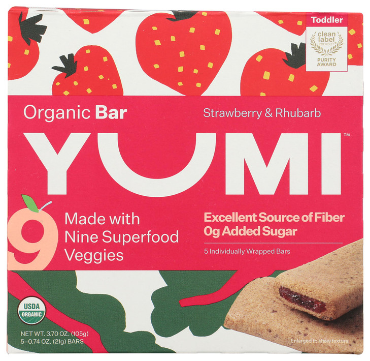 Yumi Strawberry and Rhubarb Organic Bar 37 OZ