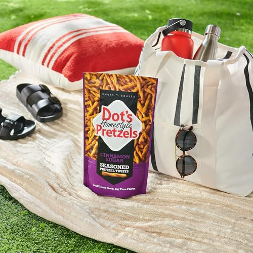 Dots Pretzels Cinnamon Sugar Seasoned Pretzel Twist Snack 16oz Grocery Sized Bag