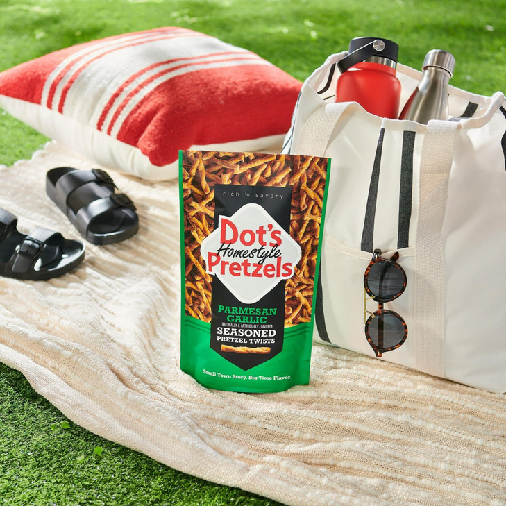 Dots Homestyle Pretzels Parmesan Garlic Seasoned Pretzel Twist Snack 16oz Grocery Sized Bag