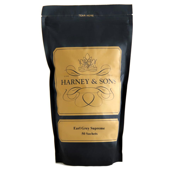 Harney Sons Earl Grey Supreme Tea Lemony FlavorsPresents and Party Favors Bag of 50 Sachets