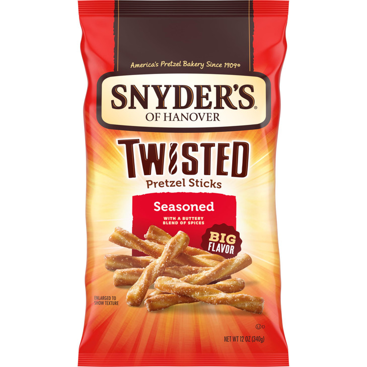 Snyders of Hanover Seasoned Twisted Pretzel Sticks 12 Oz Bag
