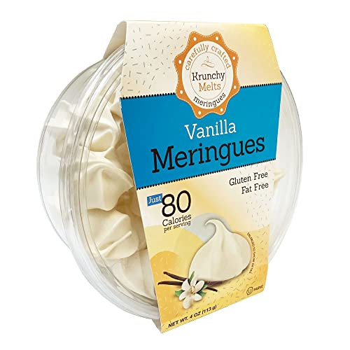 Krunchy Melts Original Meringue Cookies Classic Vanilla Flavor Only 80 Calories Per Serving Fat Free Gluten Free Dairy F