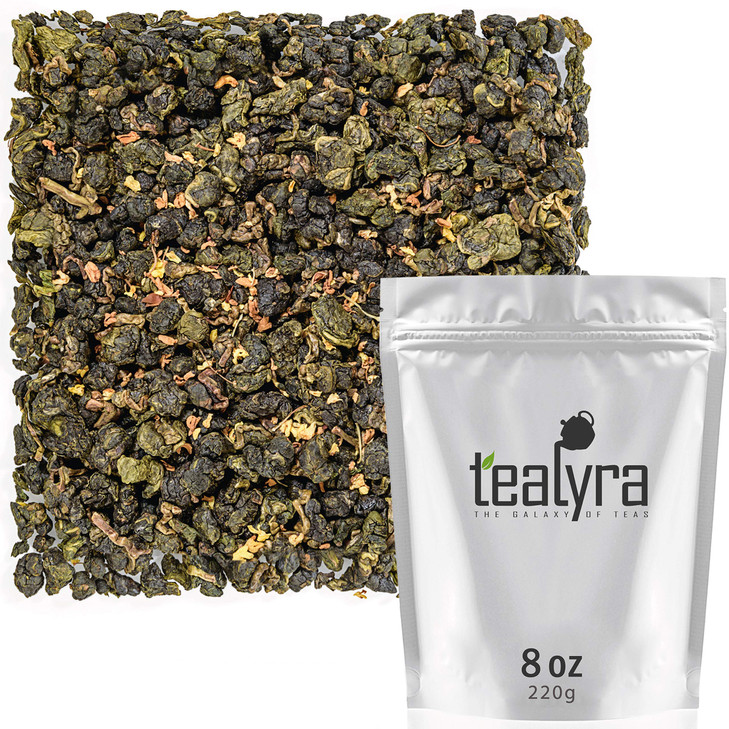 Tealyra Osmanthus Gui Hua Oolong Taiwanese Oolong Loose Leafe Tea Sweet and Aromatic Taste Naturally Produced 220g 8ounc