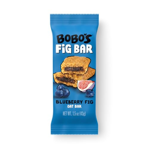 Bobos Fig Bar 30 Blueberry Soft Baked NonGMO Vegan Snack Bar Gluten Free