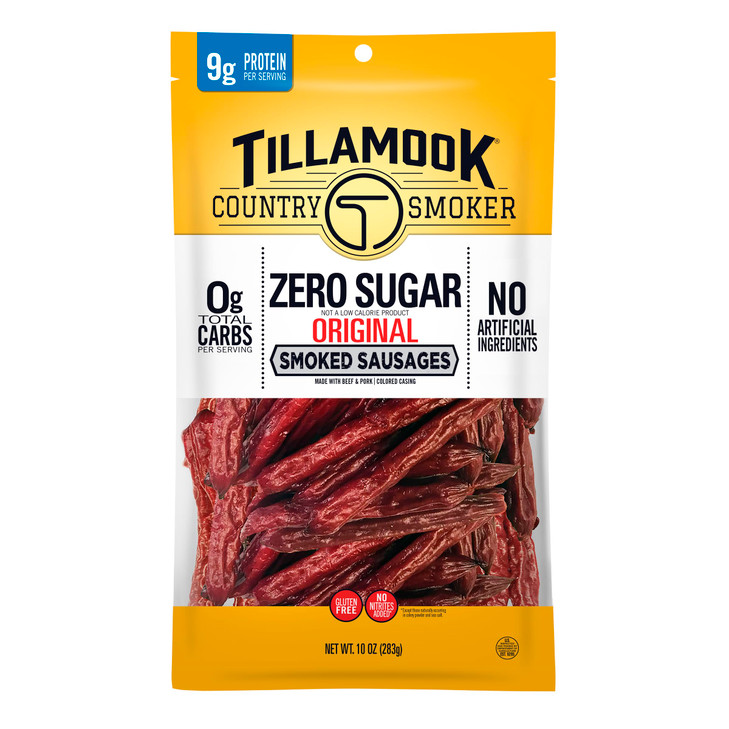 Tillamook Country Smoker Keto Friendly Zero Sugar Smoked Sausages Original 10 Ounce