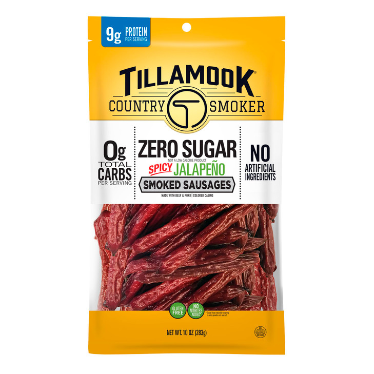 Tillamook Country Smoker Keto Friendly Zero Sugar Smoked Sausages Spicy Jalapeo 10 Ounce