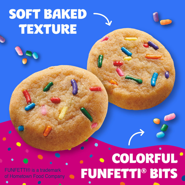 Pillsbury Mini Soft Baked Cookies Funfetti Snack Bags 10 Ct 10 oz