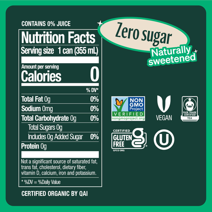 Zevia Zero Sugar Tea Hibiscus Tea with Passionfruit Caffeine Free 12 oz Cans 12Pack Naturally Sweetened Zero Calorie Sug