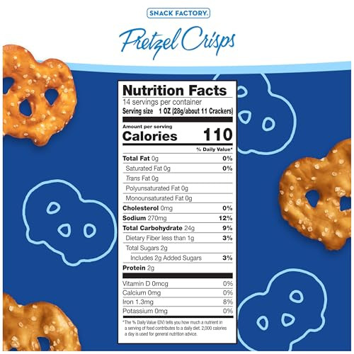Snack Factory Original Pretzel Crisps NonGMO 14 oz Party Size Bag