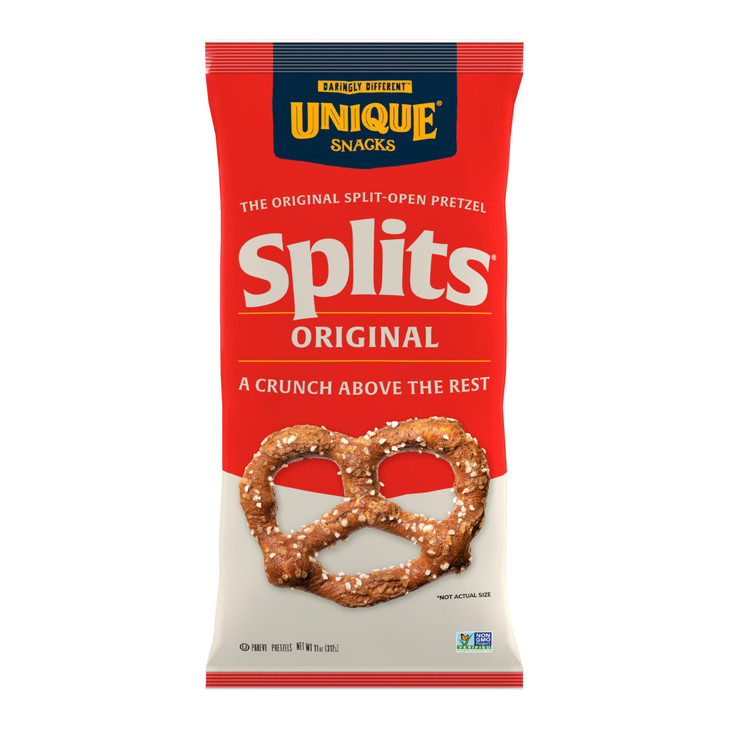 Unique Snacks Original Splits Pretzels Delicious Homestyle Baked Snack Bag OU Kosher and NonGMO Food No Artificial Flavo