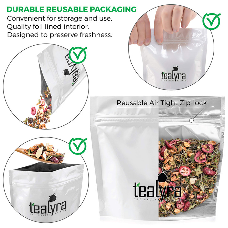Tealyra White Cloud Catcher Fruity White Loose Leaf Tea Blend Cherry Cranberry Antioxidants and Vitamines Rich All Natur
