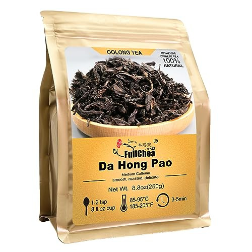 FullChea Da Hong Pao Oolong Tea Loose Leaf Wuyi Rock Tea Tea From Wuyi Mountain Health Oolong 88oz 250g