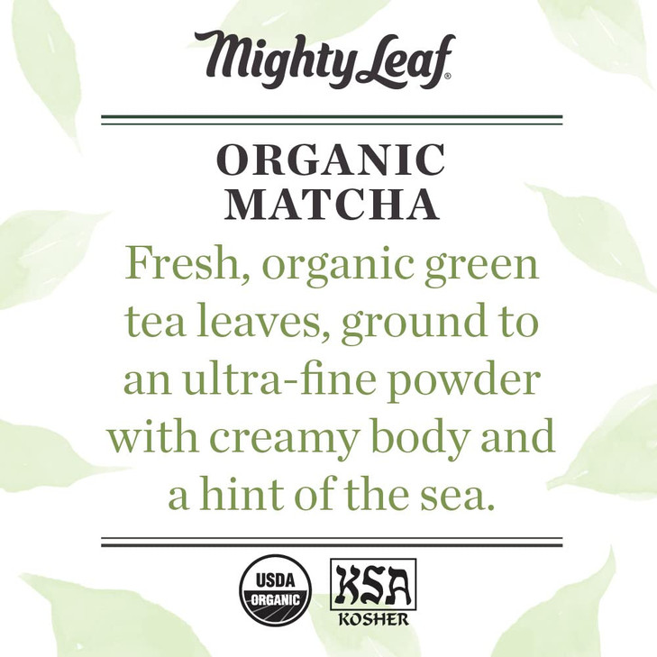 Mighty Leaf Tea Organic Matcha Green Tea Powder 3 Ounce Bag 100 Japanese Matcha Unsweetened