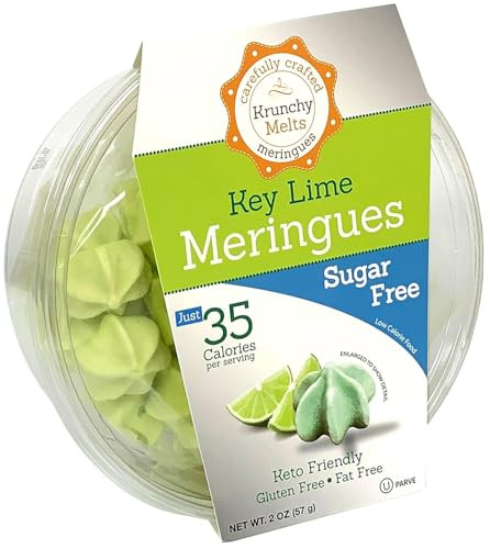 Krunchy Melts Original Sugar Free Meringue Cookies Sugar Free Key Lime Flavor Only 35 Calories Per Serving Fat Free Glut