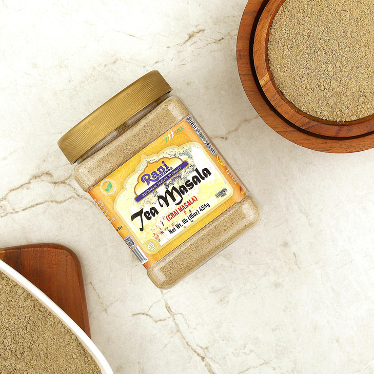 Rani Tea Chai Masala Indian Spice Blend 16oz 1lb 454g Bulk PET Jar All Natural Vegan Gluten Friendly Salt Sugar Free NON