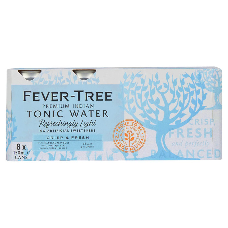 Fever Tree Naturally Light Tonic Water 8 x 150ml