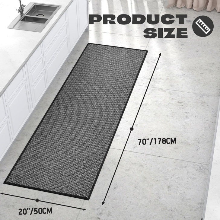 Hargiis Kitchen Rug Rubber Non Slip Kitchen Rugs Washable Absorbent Runner Mat for Floor Machine Washable Standing Mats