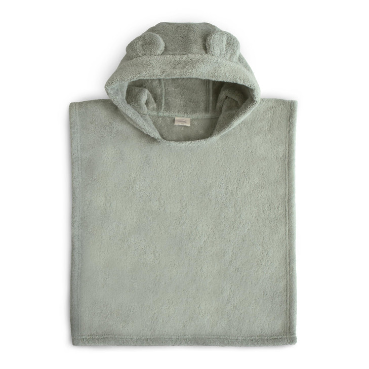 mushie Poncho Towel for Toddlers and Kids Moss Organic Terry Cotton Ages 13 Years