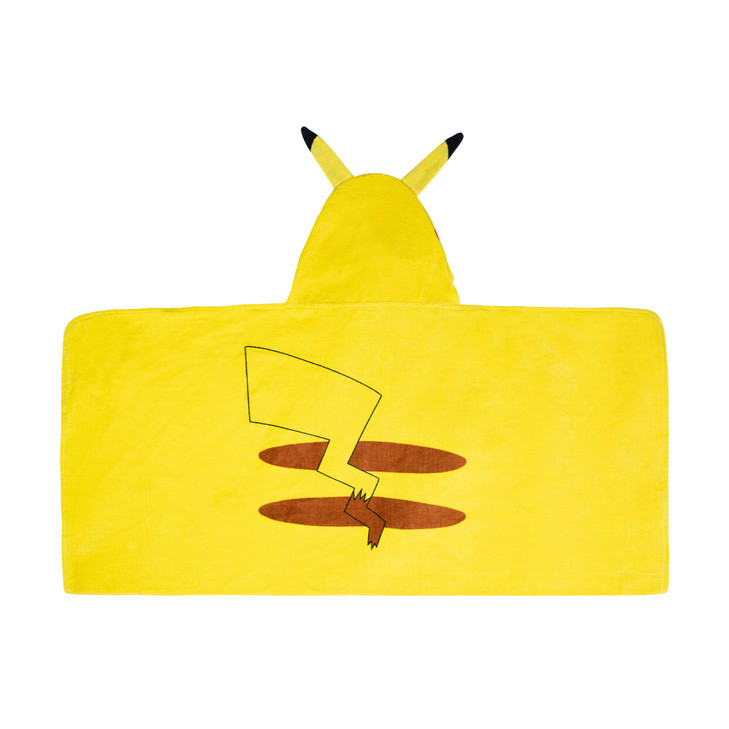 Pokemon Pikachu Bath and Beach Soft Cotton Terry Hooded Towel Wrap 24 x 50 Franco Kids