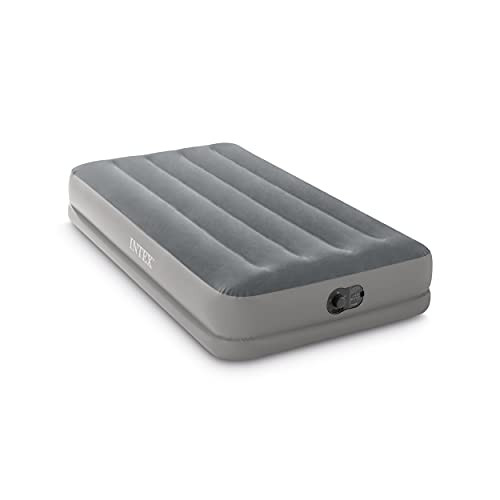 Intex 64112E DuraBeam Standard Prestige Air Mattress FiberTech Twin Size Builtin USB Electric Pump 12in Bed Height 300lb