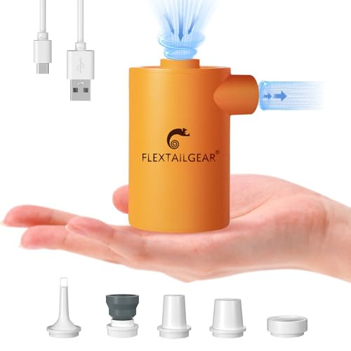 FLEXTAILGEAR MAX Pump Portable Air Pump with 3600mAH Battery USB Rechargeable Air PumpQuick Inflate Deflate for Sleeping