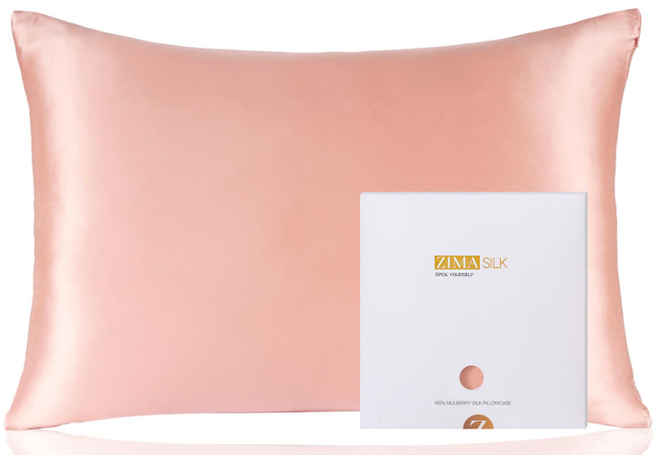 ZIMASILK 100 Pure Mulberry Silk Pillowcase for Hair and Skin HealthSoft and SmoothBoth Sides Premium Grade 6A Silk600 Th