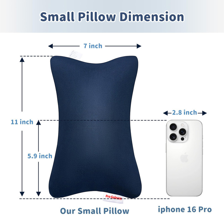 Pro Goleem Small Pillow 11x7x25 for Travel and Camping with Name Tag Mini Tiny Pillow for Room Couch Sofa Chair and Outd