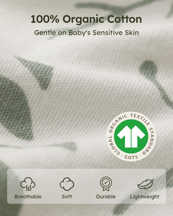 Yoofoss Baby Sleep Sack 612 Months Wearable Blanket for Babies 100 Organic Cotton 2Way Zipper TOG 05 Toddler Sleeping Sa