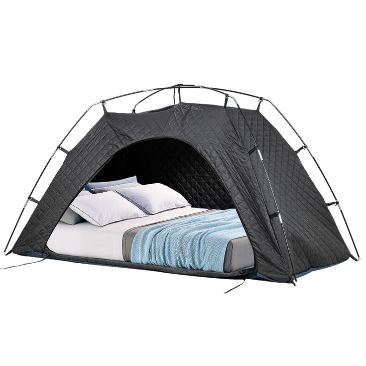 ScheltSchure Bed Tent Bed Canopy Twin Size for Youth and Kids Portable and Warm Sleeping Bed Tents 80 Blackout Pocket In