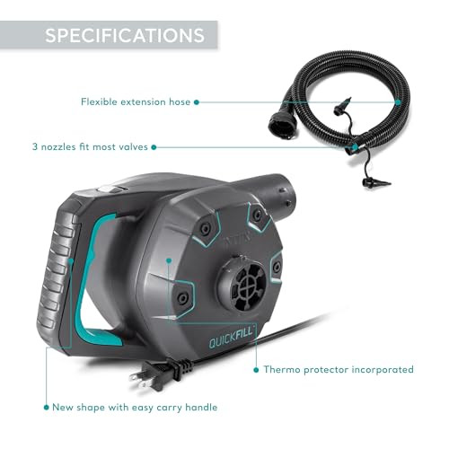 Intex Quick Fill 120 Volt AC Electric 389 CFM Inflatable Float Air Bed Pump