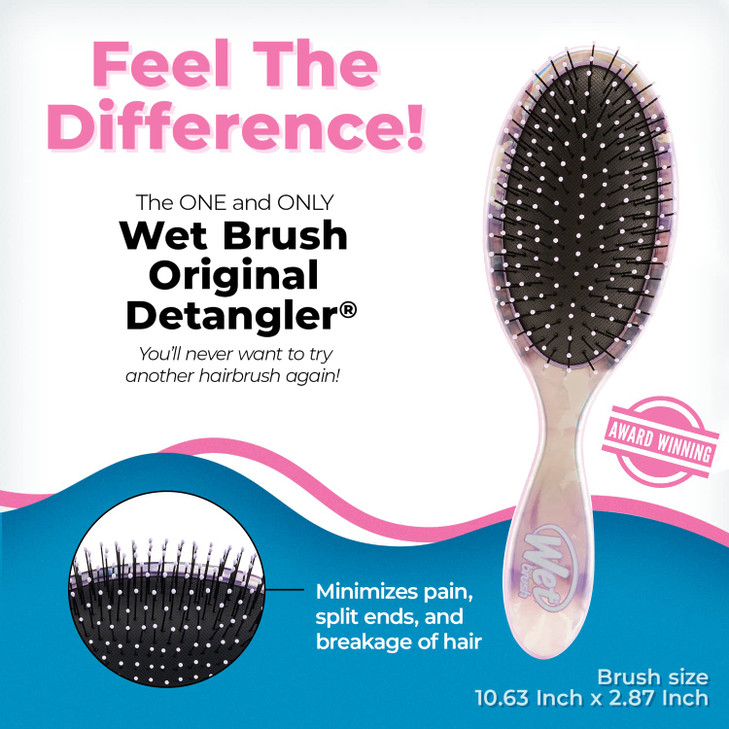 Wet Brush Original Detangler Hair Brush, Tye Dye Iris - All Hair Types - Ultra-Soft IntelliFlex Bristles Glide Through Tangles with Ease - Pain-Free