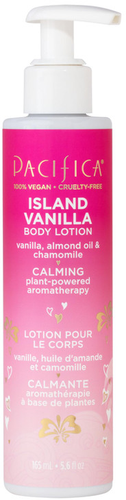 Pacifica Body Lotion - Island Vanilla Body Moisturizer - Plant Powered Aromatherapy - Tropical Vanilla Coconut Scent -w/Vitamin E, Almond Oil & Cocon