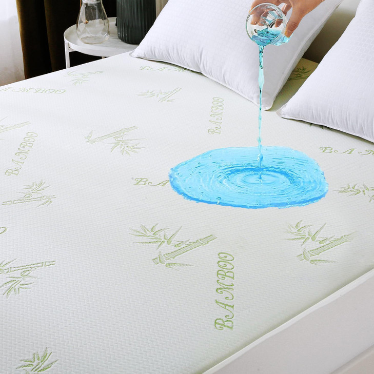 MUXHOMO Premium 100 Waterproof Queen Size Mattress Protector Breathable Mattress Cover Queen Size Bed Cooling 3D Air Fab