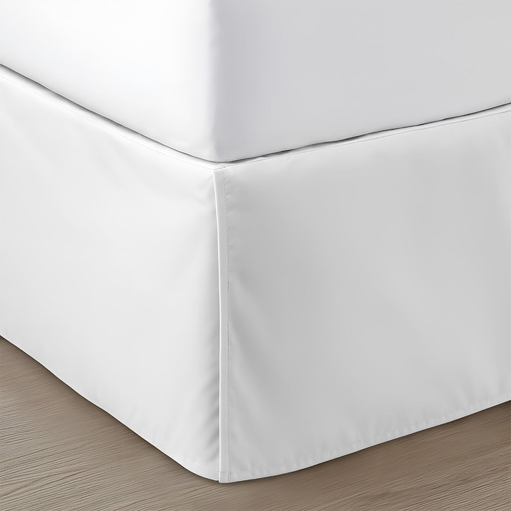 SGI Bedding 12 inch Drop Bed Skirt Queen Size Platform Style with Secure Fit Classic Tailored Look Elegant Pleated Style