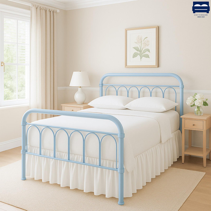 Ruffled Bed Skirt with Split CornersDust Ruffle 18 Drop 100 Microfiber SoftSheen Luxurious Look Bed Skirts White Queen