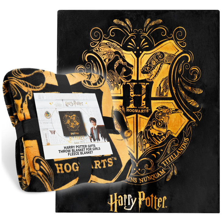 Harry Potter Fleece Throw Blanket Soft Cozy Bed Blanket Hogwarts Bedroom Decor Plush Comforter 59 x 51 for Bedroom Trave