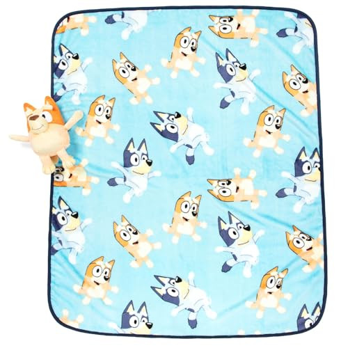 Jay Franco Kids Plush Mini Pillow Buddy 40 x 50 Inch Travel Throw Set Kids Super Soft 2 Piece Cuddle Blanket Set Bingo