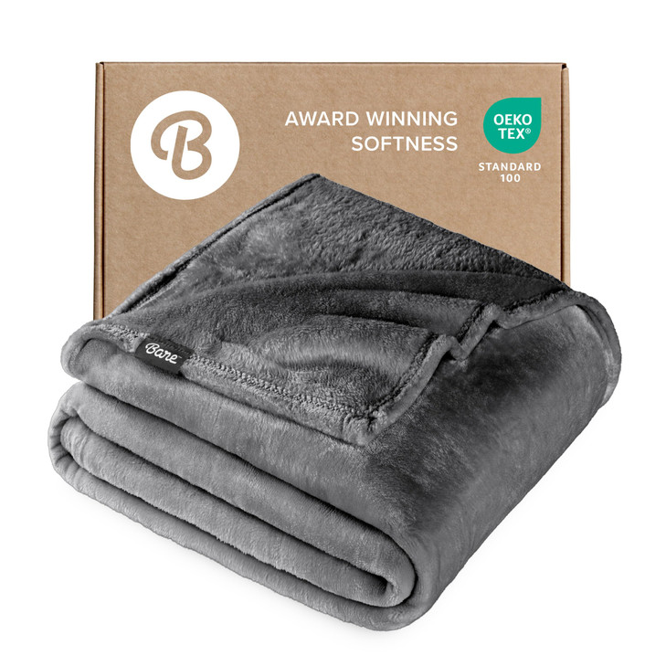 Bare Home Fleece Blanket FullQueen UltraSoft Lightweight for Bed Sofa and Couch Luxury Microplush Cozy Warm Blanket Full