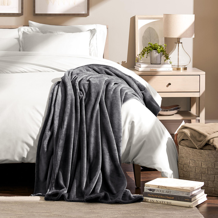 Bare Home Fleece Blanket FullQueen UltraSoft Lightweight for Bed Sofa and Couch Luxury Microplush Cozy Warm Blanket Full