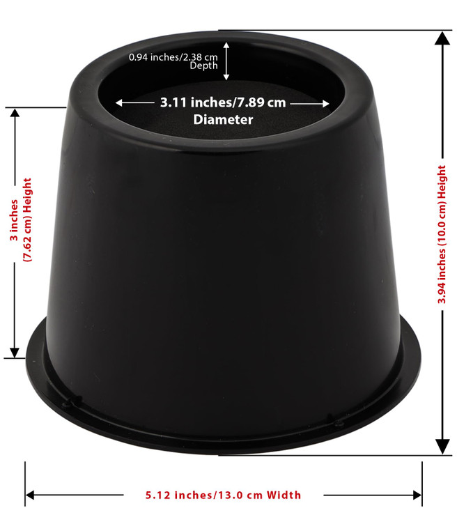 Utopia Bedding Bed Risers 3 Inch 8 Pack Round Furniture Risers with Top AntiSlip Foam with Metal Plate Bottom Rubber Pad