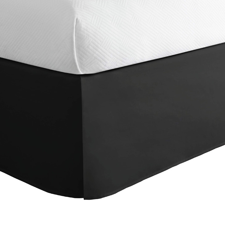 Todays Home Classic Tailored Bed Skirt Dust Ruffle Microfiber 14 Drop Length King Black