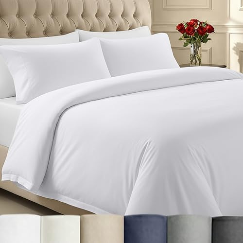 California Design Den 3 Pc White King Duvet Cover Set Winner Good Housekeeping Best Bedding Awards 2025 400 Thread Count
