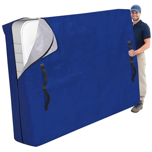 Cosy Family Mattress Bags for Moving with 8 Handles 170GSM ExtraThick Mattress Bag for Moving Supplies Reusable Mattress