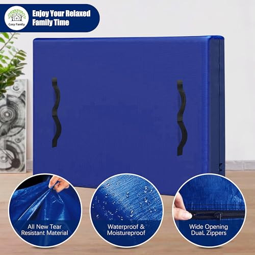 Cosy Family Mattress Bags for Moving with 8 Handles 170GSM ExtraThick Mattress Bag for Moving Supplies Reusable Mattress