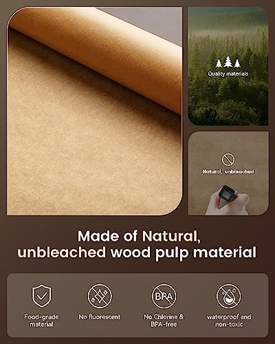 Parchment Paper Sheets 9x13 In NonStick Precut Baking Parchment for Baking Grilling Air Fryer Steaming and More Unbleach