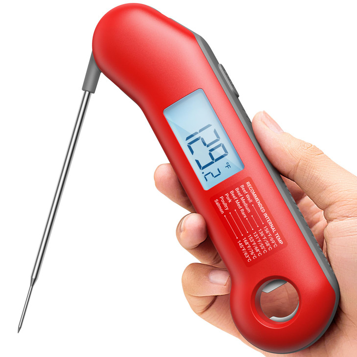 ThermoMaven Professional Meat Thermometer Digital UltraFast 05 Sec Instant Read NIST Certified 05F Accuracy 100 Waterpro