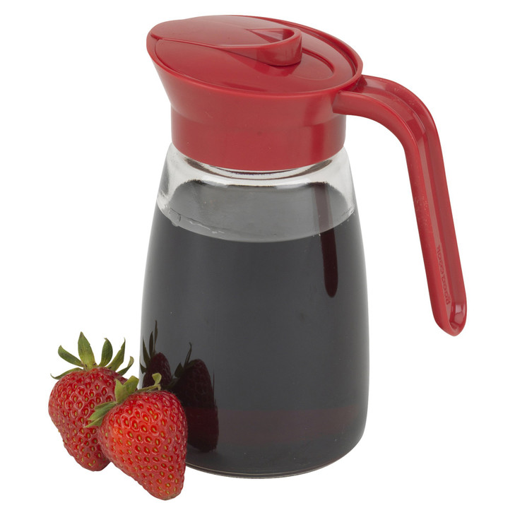 GoodCook Everyday 12 oz Syrup Dispenser Easy Pour Spout Waffle Pancake Syrup Dispenser Container Glass Syrup Bottle for